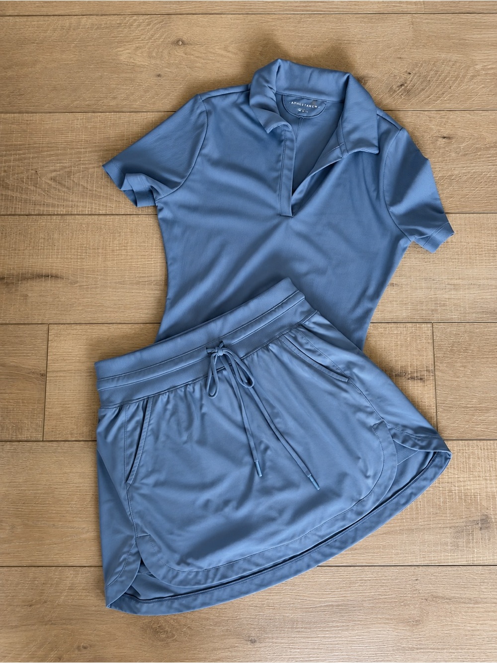 Travis Mathew Women's Sky Blue Polo & Skort Set